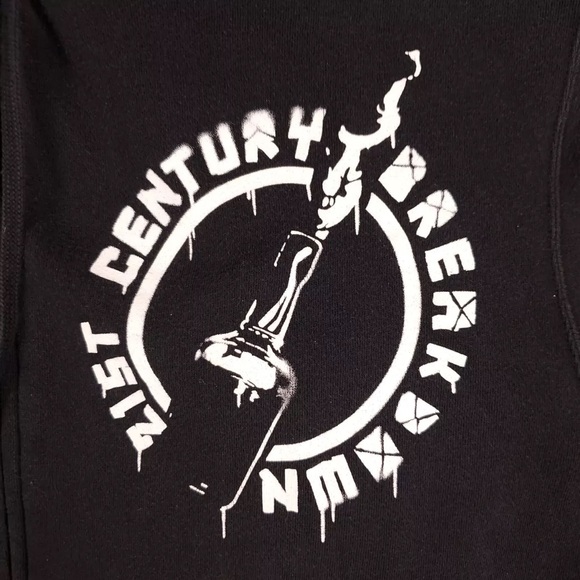 Green Day Hoodie Black Large 21st Century Breakdown Full Zip Rare - Picture 4 of 6